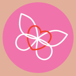 Pink Butterfly Plain Hoodie  Design