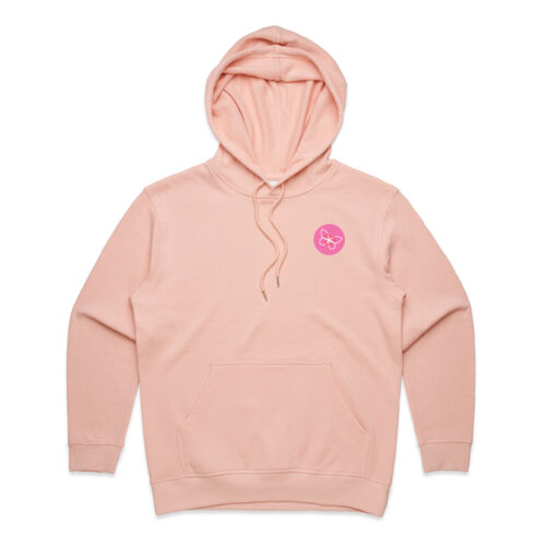 Pink Butterfly Plain Hoodie  Thumbnail